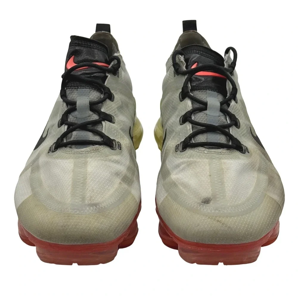Nike Air VaporMax 2019 AR6631-007 Men's Size 12 Grey‎ Volt Crimson Running Shoes